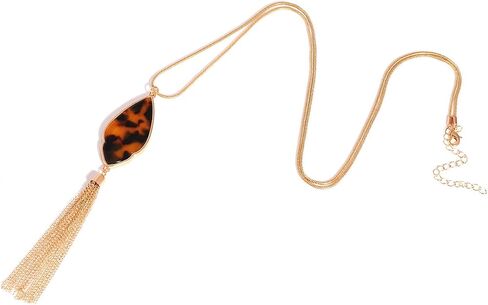 Long Necklaces for Women Statement Arrowhead Acrylic Pendant Necklaces Boho Tassel Y Necklace Fashion Jewelry in Saudi Arabia