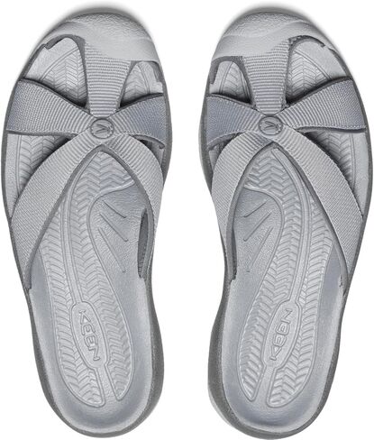 KEEN Women's Bali Slip On Closed Toe Flip-Flops, Alloy/Steel Grey, 10 in Saudi Arabia