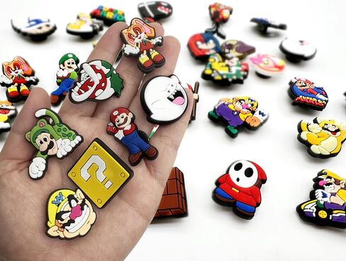 47Pcs Game Shoe Decoration Charms for Sandals Decoration Cute Charms for Kids Boys Teens Adults Men Party Gifts in Saudi Arabia