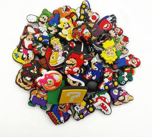 47Pcs Game Shoe Decoration Charms for Sandals Decoration Cute Charms for Kids Boys Teens Adults Men Party Gifts in Saudi Arabia