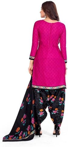 Readymade Panjabi Style Crepe Fabric Patiyala Salwar suit with Printed Dupatta for Women & Girls in Saudi Arabia