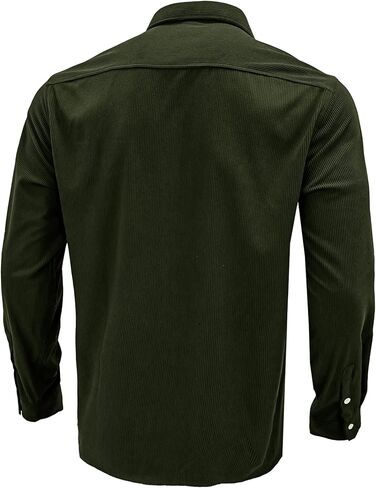 قمصان سروال قصير للرجال بأزرار سفلية وأكمام طويلة وسترة كاجوال مع جيب in Kuwait