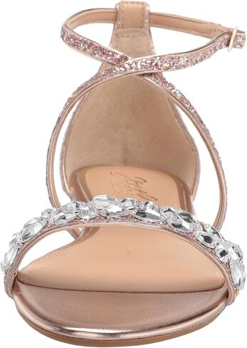 Jewel Badgley Mischka Osome Glitter Flat Sandals in Saudi Arabia