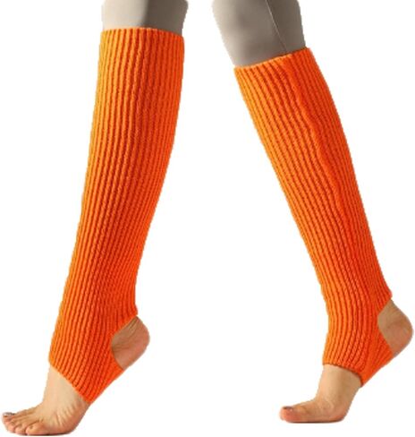 AWOCAN Leg warmers Girls Stirrup Leg Warmers Women Legwarmers Ballet Neon Knit Leg Warmer for 80s Party Dance Sports Yoga in Saudi Arabia