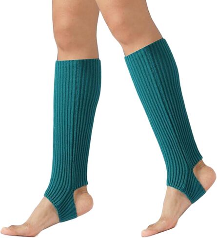 AWOCAN Leg warmers Girls Stirrup Leg Warmers Women Legwarmers Ballet Neon Knit Leg Warmer for 80s Party Dance Sports Yoga in Saudi Arabia