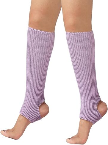 AWOCAN Leg warmers Girls Stirrup Leg Warmers Women Legwarmers Ballet Neon Knit Leg Warmer for 80s Party Dance Sports Yoga in Saudi Arabia