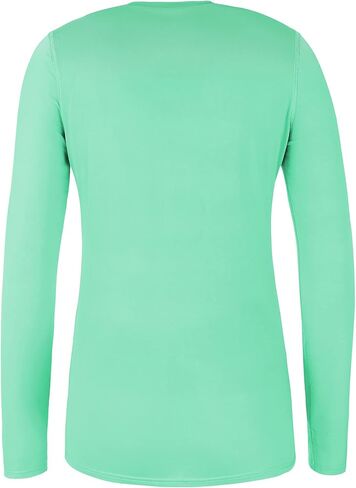 Zando UPF 50+ Sun Protection Clothes Lightwight SPF Shirts Quick Dry Sun Protection Rashguard Long Sleeve UV Shirts Crew Neck UV Protection Top Sun Block Shirt Swimsuits Women Outdoor Green Large in Saudi Arabia
