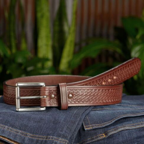 حزام جلد رجالي من Bullhide Belts للمناسبات الكاجوال والفستان بعرض 1.75 سم in Kuwait