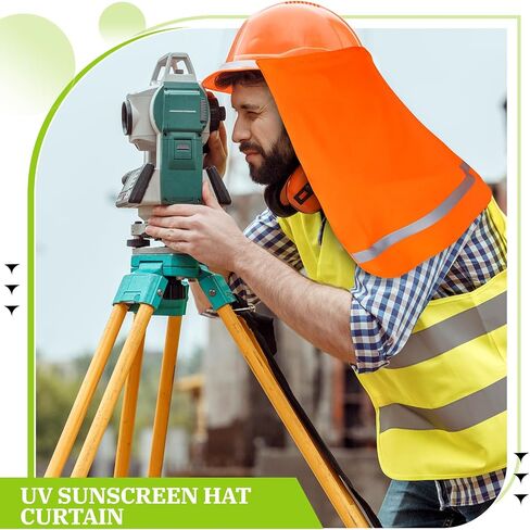 Funtery 6 Pcs UV Neck Sun Protection Reflective Strap Hat Drape Neck Protection Adjustable Neck Sun Protector for Outdoor in Saudi Arabia
