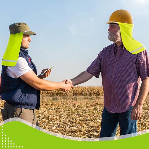 Funtery 6 Pcs UV Neck Sun Protection Reflective Strap Hat Drape Neck Protection Adjustable Neck Sun Protector for Outdoor in Saudi Arabia