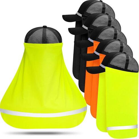 Funtery 6 Pcs UV Neck Sun Protection Reflective Strap Hat Drape Neck Protection Adjustable Neck Sun Protector for Outdoor in Saudi Arabia