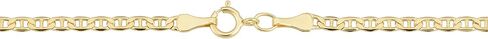 Kooljewelry 10k Yellow Gold Mariner Link Anklet (2.3 mm, 10 inch) in Saudi Arabia