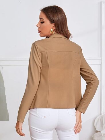 SweatyRocks Women's Elegant Open Front Shawl Collar Long Sleeve Blazer Jacket Coat Cardigan in Saudi Arabia