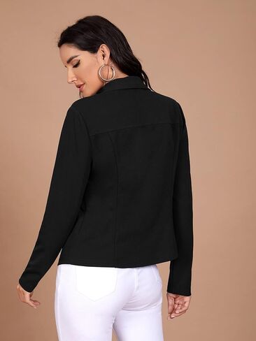 SweatyRocks Women's Elegant Open Front Shawl Collar Long Sleeve Blazer Jacket Coat Cardigan in Saudi Arabia