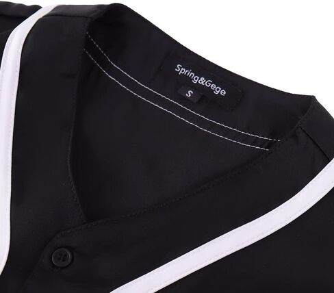 تي شيرت بيسبول للأولاد من Spring&Gege بأزرار سفلية وأكمام قصيرة زي هيب هوب الرياضي (4-14 سنة) in Kuwait