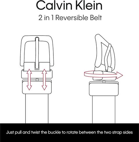 Calvin Klein Men's Ck Plaque Buckle Rev Belt in Saudi Arabia