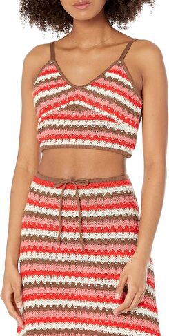The Drop Women's Lyra Multi Color Crochet Bralette in Kuwait