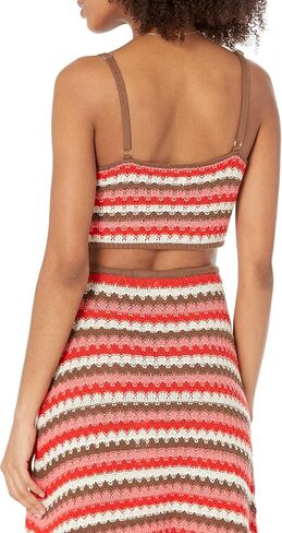 The Drop Women's Lyra Multi Color Crochet Bralette in Kuwait