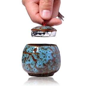 Small Urns for Human Ashes, Set of 6 Mini Urn,Ceramic Cremation Urn,Sharing Adult Male or Female Urns for Ashes,Keepsake Urns,Pet Urn.