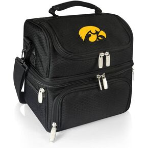 NCAA Iowa Hawkeyes Pranzo Lunch Bag - Insulated Lunch Box with Picnic Set - Lunch Cooler Bag