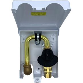 Burnaby Manufacturing Ltd PVC Gas Plug™, White, 1/2" Rear NPT Inlet, 3/8" Quick Disconnect Outlet