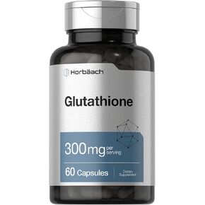 Horbaach Glutathione | 300mg | 60 Capsules | Non-GMO & Gluten Free Supplement | Reduced Form
