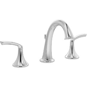 Symmons SLW-5512-STN-1.0 Elm Widespread 2-Handle Bathroom Faucet with Drain Assembly in Satin Nickel (1.0 GPM)