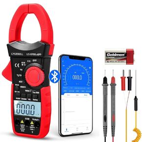 Clamp Digital Multimeter, TRMS 6000 Counts, LC-570T-APP Multimeter for AC/DC Current Voltage Resistance Cap Frequency Diode Continuity Temperature NCV Backlight