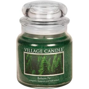 Village Candle Balsam Fir Large Tumbler Glass Jar, Scented Candle, 19 oz., Green in Kuwait
