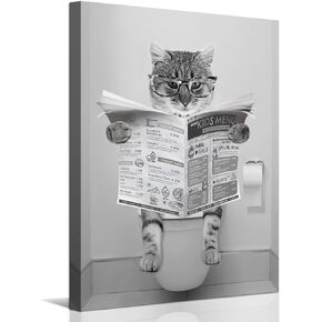 Funny Bathroom Decor Wall Art Black and White Animals Photo Pictures Happy Alpacas Giraffes Penguins Elephants in Bathtub Posters Prints for Wall Decor Kids Bathroom Decor Unframed Set of 4, 8x10inch
