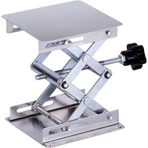 Stainless Steel Lab Stand Lift Table, Mini Scissor Lifting Platform, Laboratory Lift Stand for Science Experiment Lab Stand (6 * 6)