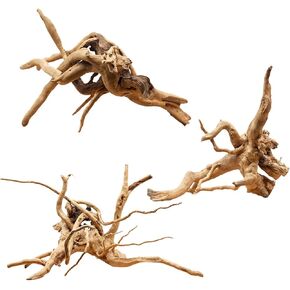 Hamiledyi Aquarium Driftwood Natural Trunk Driftwood Assorted Branches 8-12" Reptile Wood Decor Terrarium Ornament Fish Tank Decoration(3 Pcs)