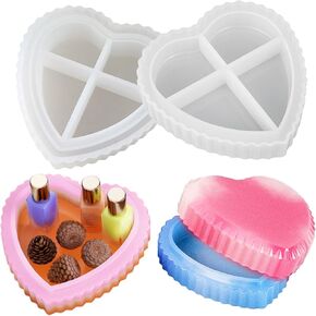 Bowl Resin Casting Mold Silicone Container Epoxy Mold for Resin Flower Shape Jewelry Candle Holder Trinket Box Mold Resin Casting Irregular Tray Mold for Crafts Decoration…