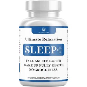 Relaxation Sleep Aid, Natural Non-Habit Forming, Sleep Supplement Developed to Support for Longe r& Better Sleep, Chamomile, Magnesium, Melatonin, Ashwagandha, GABA, Drug-Free - 120 Count