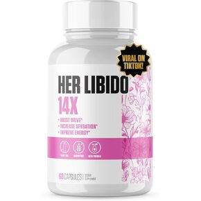 EPN Supplements Her Libido 14x Extra Strength | #1 Rated Female Enhancement & Energy Booster Increase Drive,Boost Mood,Balance Hormones w/ BioPerine,Ashwagandha,Maca Root + 11 More - 60 Pills