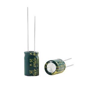 470uF 25V Capacitors Radial Lead Cylindrical Aluminum Electrolytic 8x12mm 20Pcs