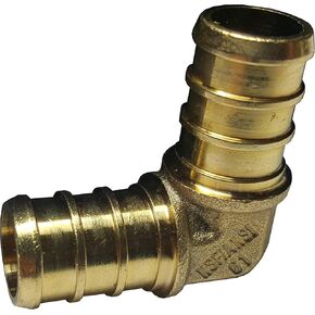 2 Pieces 1" Pex Elbow, Brass
