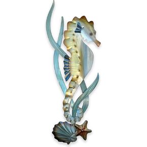T.I. Design Seahorse Coastal Contemporary Beach Metal Wall Decor