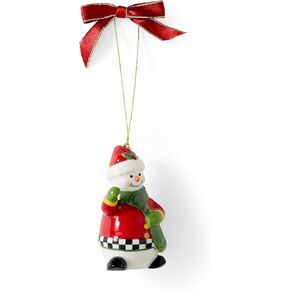 Spode Christmas Tree Black and White Snowman Ornament | Snowman Christmas Tree Hanging Ornaments | Holiday Decorations | Christmas Decor for Christmas Trees – 3.5" in Kuwait