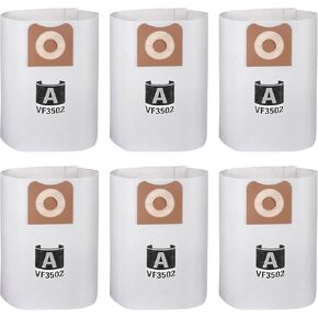 Zibopon VF3503 Vacuum Bags Compatible with Ridgid 5 to 9 Gallon Wet/Dry Vacs, Size B(10 Pack)