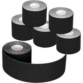 Kinesiology Tape Athletic Tape Sport Tape, Lychee Supports & Protects Muscles, Waterproof and Latex Free, Breathable Elastic for Sport Activity (Beige,5 Rolls)
