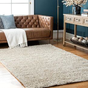 nuLOOM Arden Homely Shag Area Rug, 5x8, White