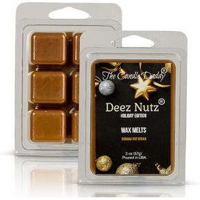 The Candle Daddy Deez Nutz Holiday Edition - Banana Nut Bread Scent - Maximum Scented Wax Melt Cubes - 2 Ounce Pack - Perfect for Christmas