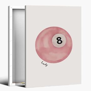 SFAOHPR Vintage Pool Ball Print Lucky 8 Ball Wall Art Retro Hand Drawn Poster Trendy Pink Pool Ball Poster Room Aesthetics Posters for Bedroom living room Home Decor ﻿12x16inch Unframed