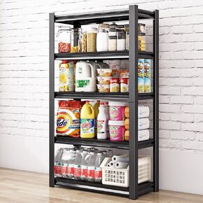 5-Tier Garage Shelving Heavy Duty，72" Metal Shelving Unit for Garage, 2500 lbs Load Capacity Utility Rack Shelves＆ Garage Shelves, 40"W x 18"D x 72"H(Black)
