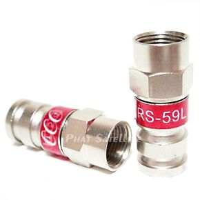 PCT-TRS-59L RG59 F Connector Universal Compression Fitting - 50 Pack