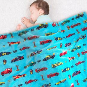 Lukeight Dinosaur Toddler Blanket for Boys and Girls, 380GSM Thick Soft Cartoon Baby Blanket for 1 2 3 Year Old Boy, Small Warm Dinosaur Fleece Baby Blanket for Crib, Bed, Travel-40x30 Inches