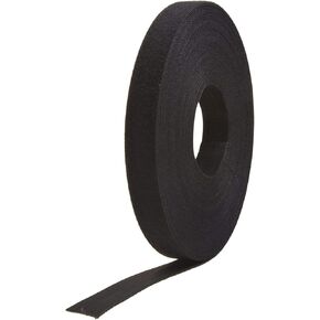 Hook-and-Loop - ONE-WRAP Tape 1/2"" X 25 Yard ROLL - Cable Ties Double-Sided Hook-and-Loop - Cable Management Tape (Black 25 Yards), BC-BLK-25Y