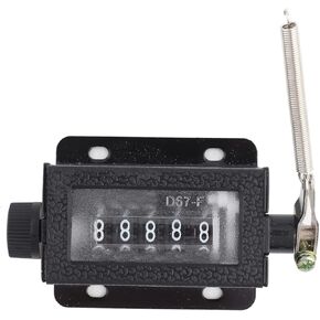 Click Counter, Metal Manual Counter with 5-Digit Display with Spring D67-F, Hand-Held Click Counter for Textile Machinery Conveyor Packaging and other Industries