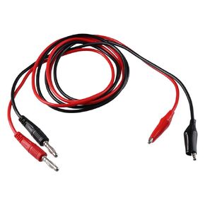 2PCS 4mm Banana Plug to Alligator Clip Soft Test Lead,Safe Crocodile Clip Multimeter Test Cable,Copper Electrical Test Jumper Wire 100cm/3.3ft